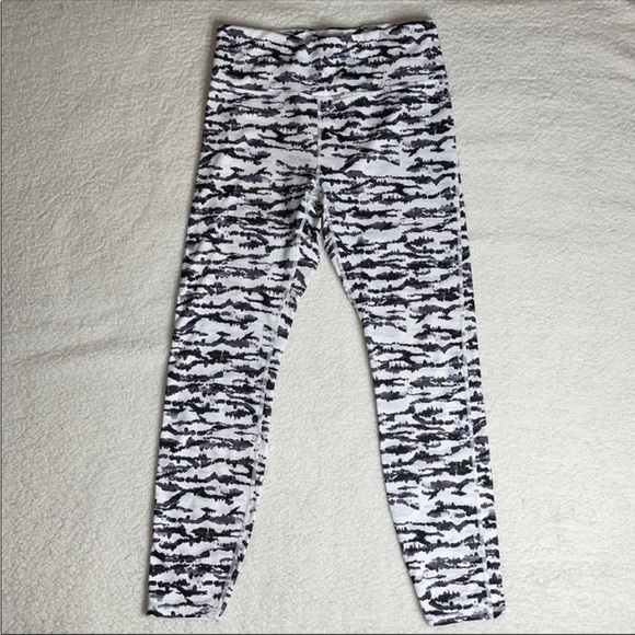 Zebra Animal Print Leggings Stretchy Size Large - Picture 1 of 7